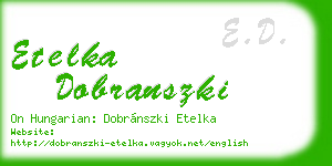 etelka dobranszki business card